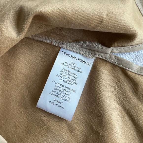 Jonathan Simkhai Beige Button-Down A-Line Skirt Sz 2 - Picture 12 of 15